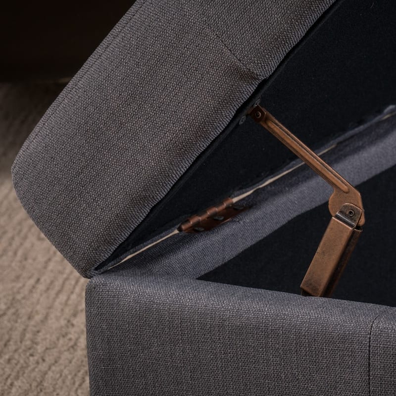 Chatsworth Tufted Rolling Storage Ottoman by Christopher Knight Home