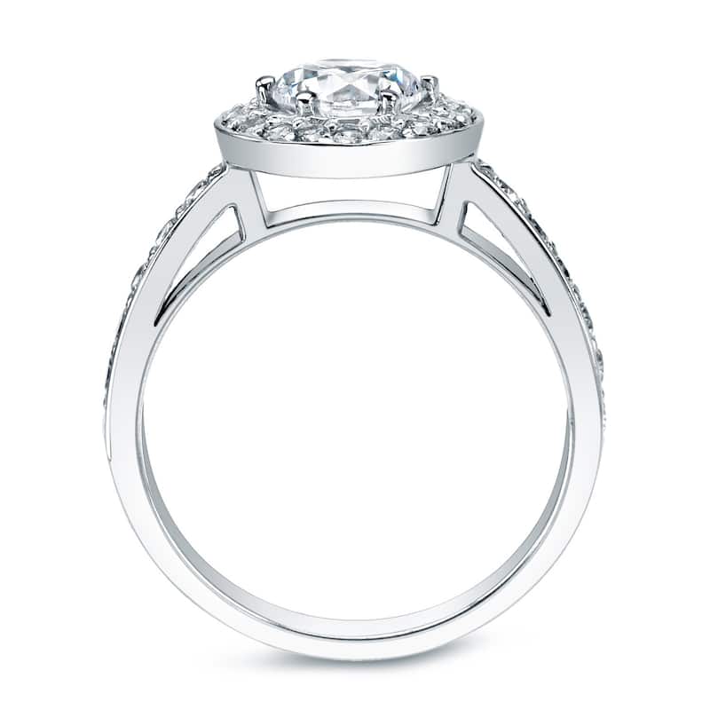 Auriya 14k White Gold 2 1/4ct TDW Certified Diamond Bridal Ring Set