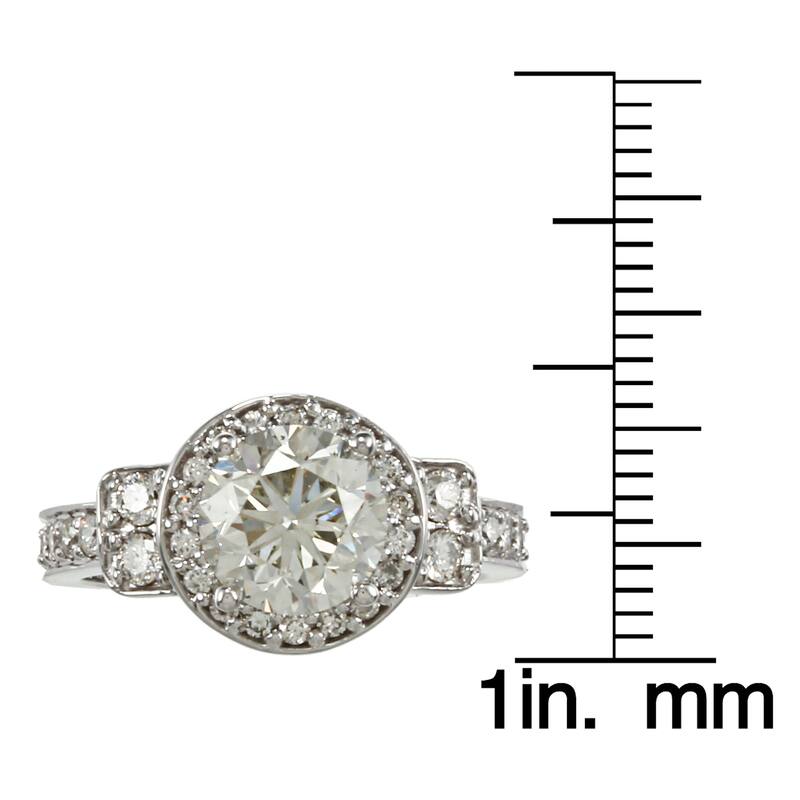 Auriya 14k White Gold 2 3/4ct TDW Certified Diamond Ring