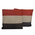 Handmade Herat Oriental Indo Kilim Throw Pillows (Set of 2)