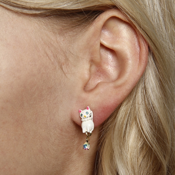 betsey johnson crystal drop earrings