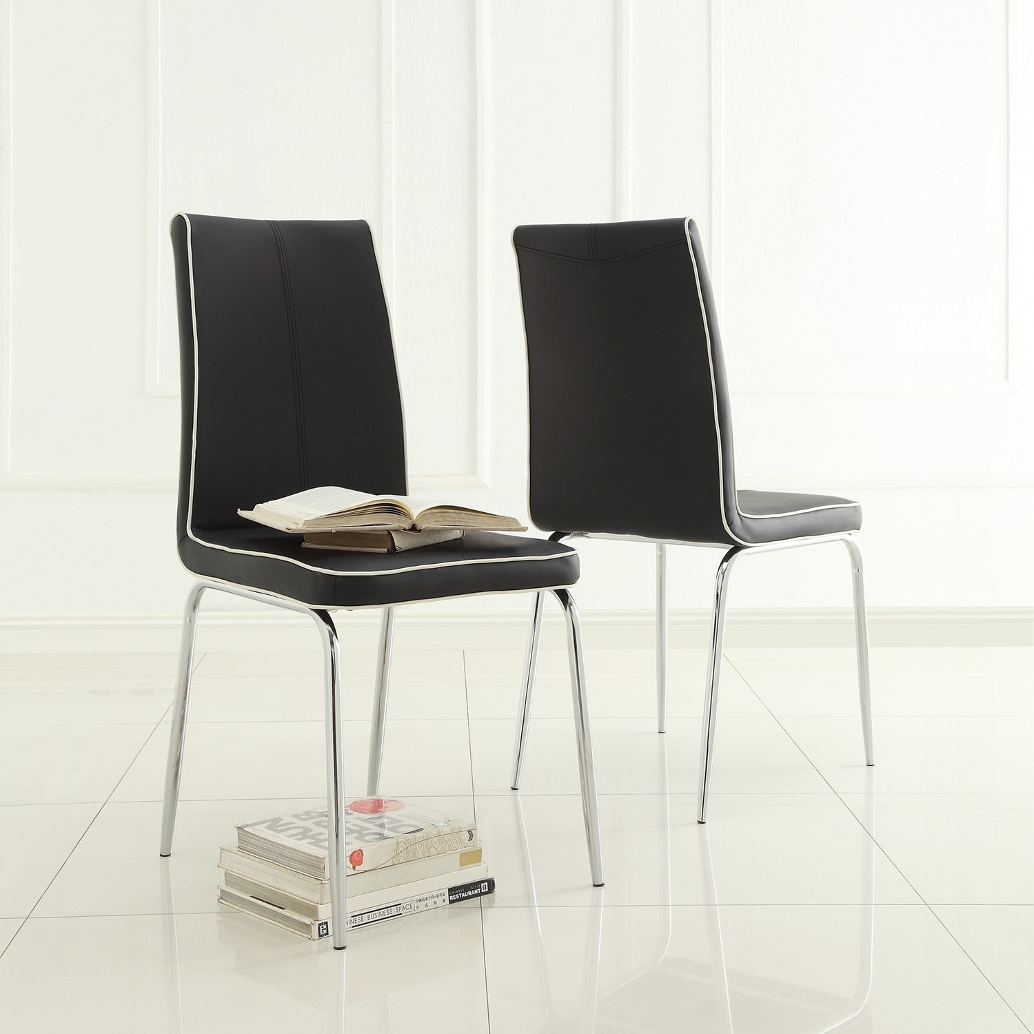 Tribecca Home Matilda White Retro Modern Dining Chair (set Of 2)