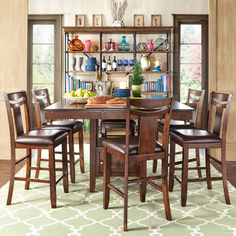 Marsden Brown Counter Height Extending Dining Set by iNSPIRE Q Classic