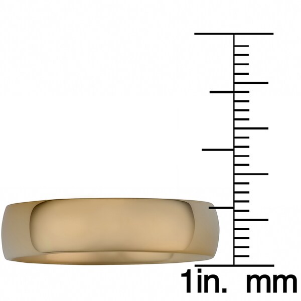 14k Yellow Gold Comfort Fit Wedding Band (6-mm)