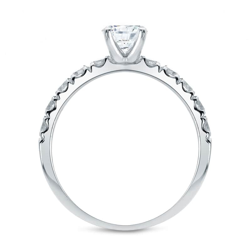 14k Gold 1ct TDW Round Diamond Engagement Ring by Auriya (H-I, I1-I2)