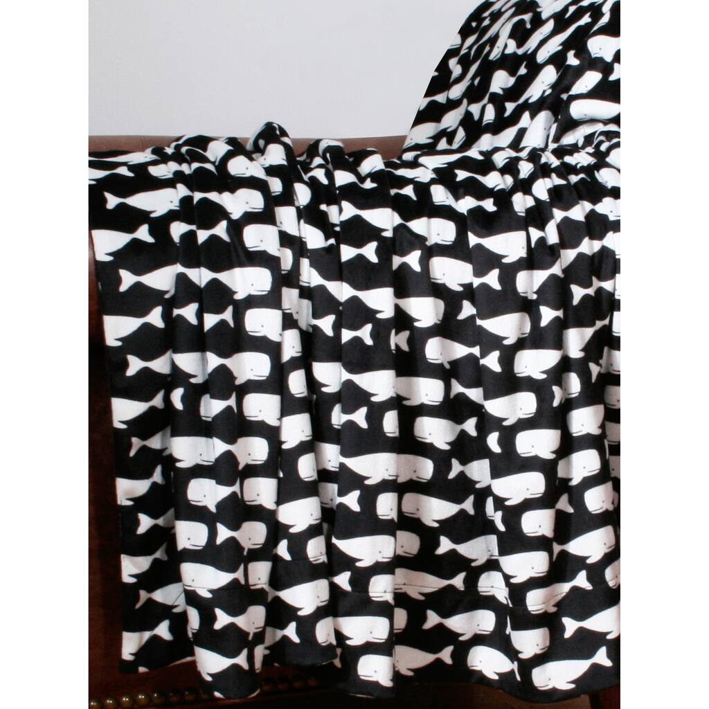 Wally Whale Microplush 50x60 Throw