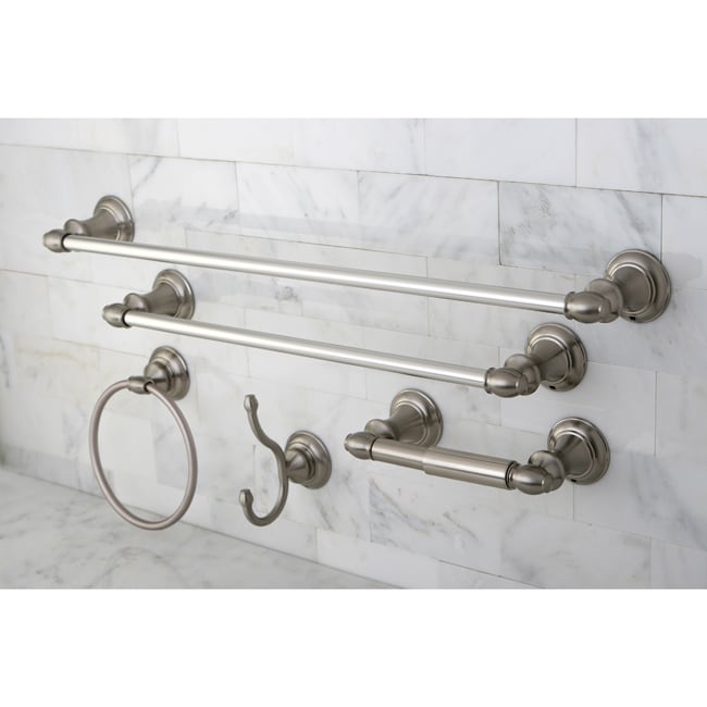 Provence Satin Nickel 5 piece Bathroom Accessory Set