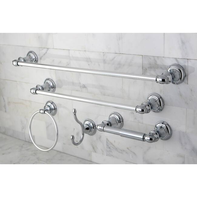 Kingston Brass Provence Chrome 5-piece Bathroom Accessory Set