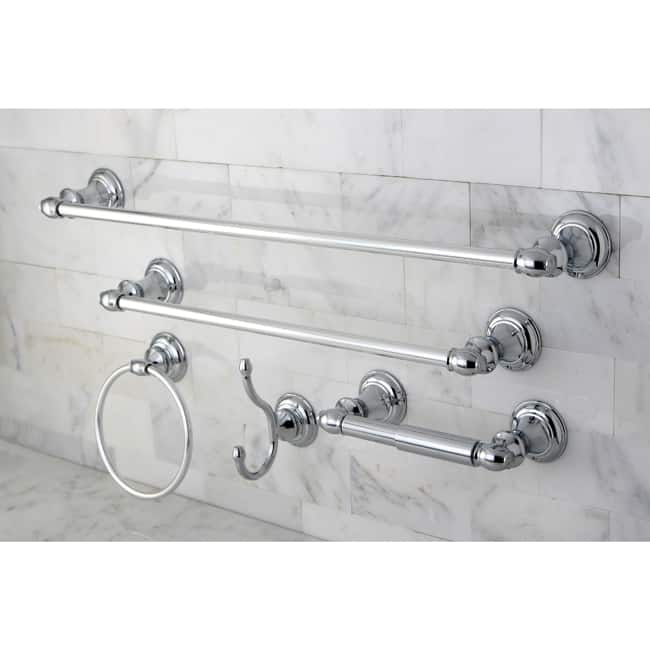 Kingston Brass Provence Chrome 5-piece Bathroom Accessory Set - Polished Chrome