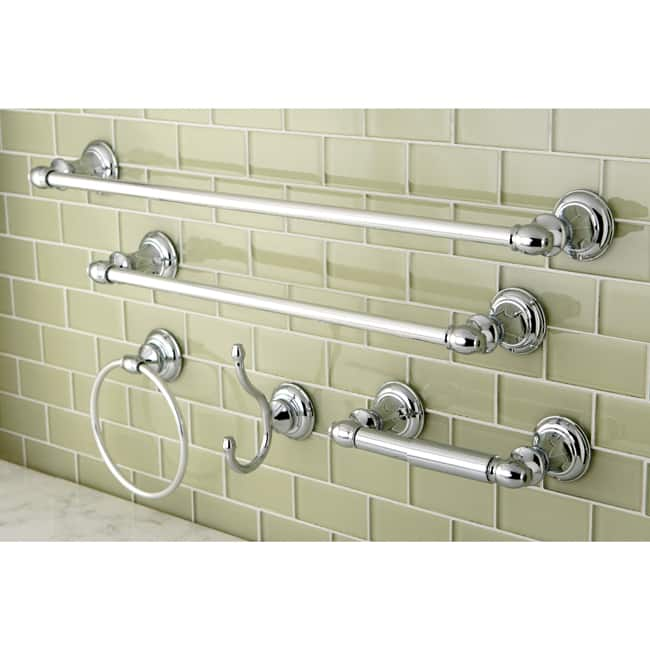 Kingston Brass Provence Chrome 5-piece Bathroom Accessory Set