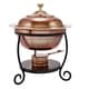 Old Dutch Round Antique Copper Chafing Dish - 1.75 qt - Thumbnail 1