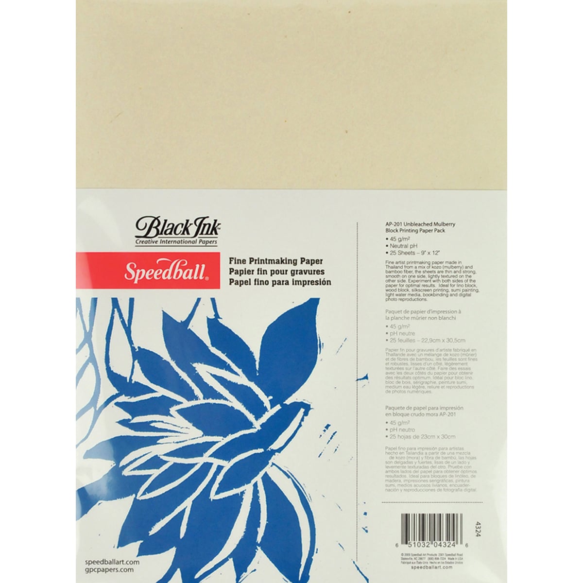 Speedball Block Printing Paper Pack 9x12 25 Sheets/pkg