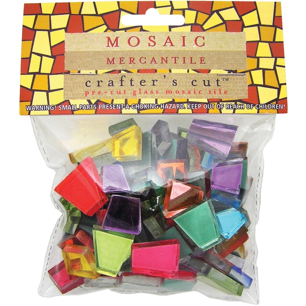 Crafter's Cut Colored Mirrors 1/2 Pound/Pkg-Assorted