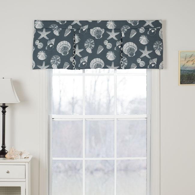 Sanibell Shells Pleated Valance