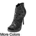 Liliana by Adi Designs Womens Turn Openwork Stiletto Booties 