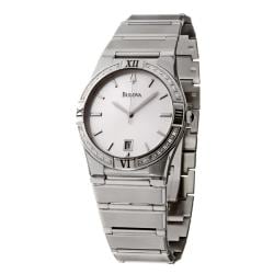 Bulova Mens Diamonds Stainless Steel Quartz Diamond Watch