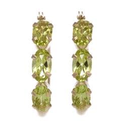 14k Yellow Gold Peridot August Birthstone Earrings