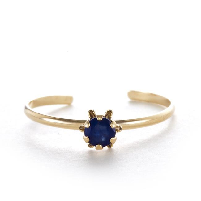 14k Yellow Gold Sapphire September Birthstone Ring