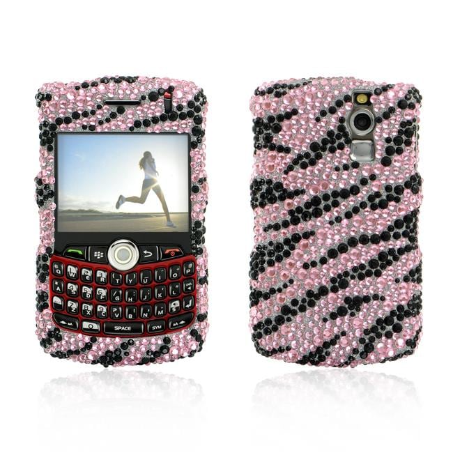 Zebra BlackBerry Curve 8300/ 8330 Rhinestone Case