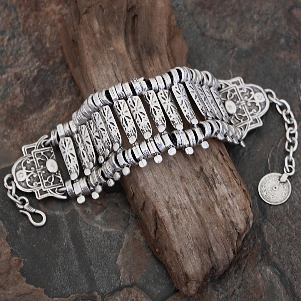 Silverplated Pewter Ottoman Monarch Bracelet (Turkey)