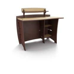 Shop Legare 43 Inch Reversible Oak Espresso Desk Free Shipping