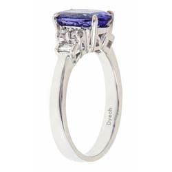 Yach 14k White Gold Tanzanite and 1/4ct TDW Diamond Ring