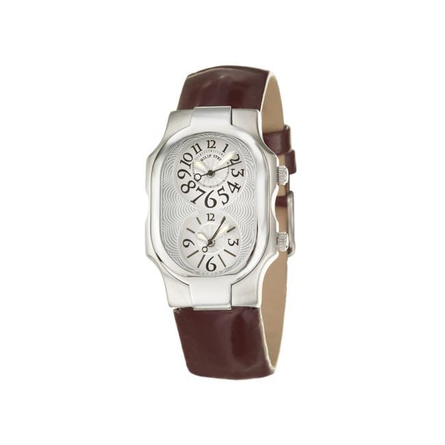 Philip Stein Womens Signature Stainless and Leather Quartz Watch