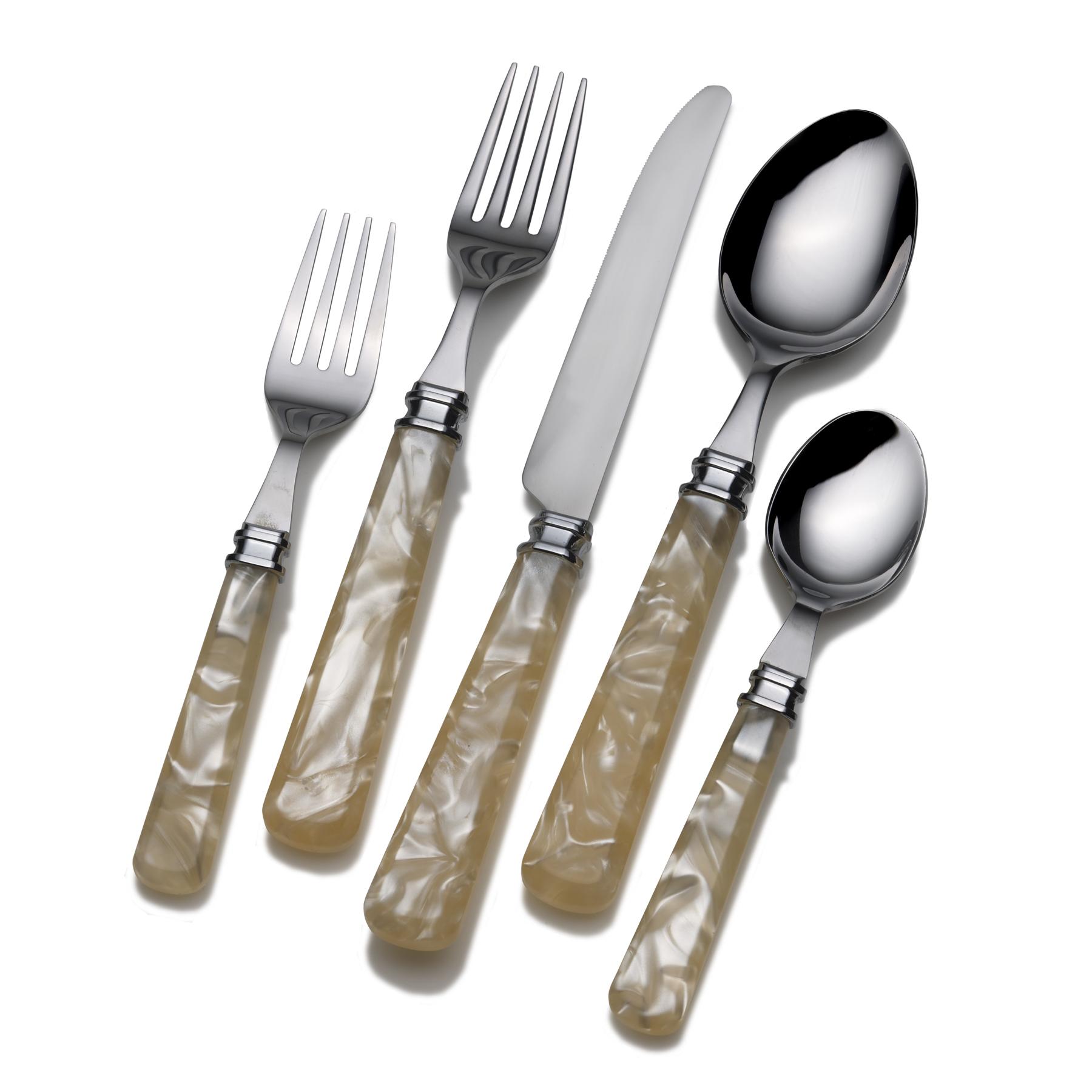 Mikasa Ivory 20 piece Acrylic Handle Flatware Set