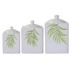 Corelle 'Bamboo Leaf' 3-piece Canister Set. Opens flyout.
