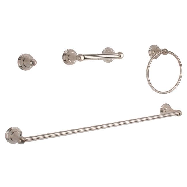 Fontaine Amalfi 4 piece Brushed Nickel Bathroom Accessory Set