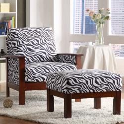 zebra chair and ottoman