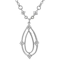 Sterling Silver 1/4ct TDW Diamond Drop Necklace (K L, I2 I3) Tressa Diamond Necklaces
