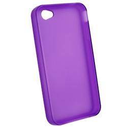 Clear Purple TPU Case/ Privacy Screen Filter for Apple iPhone 4