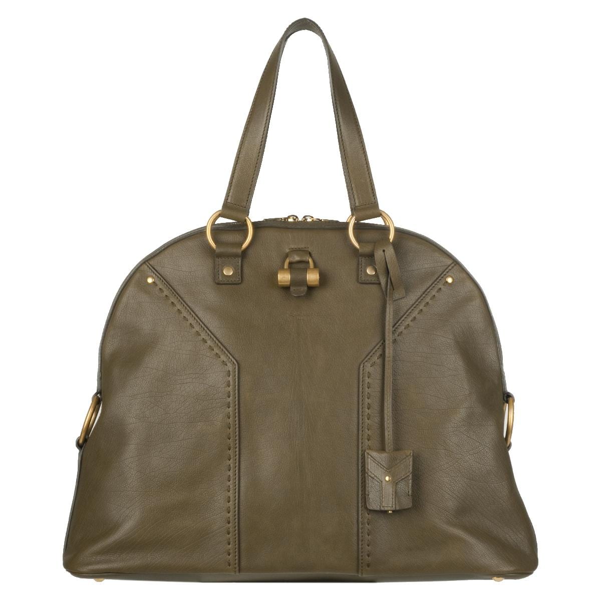 Yves Saint Laurent Green Leather Tote Bag