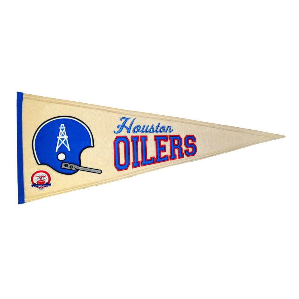 Houston Oilers AFL Throwback Wool Pennant