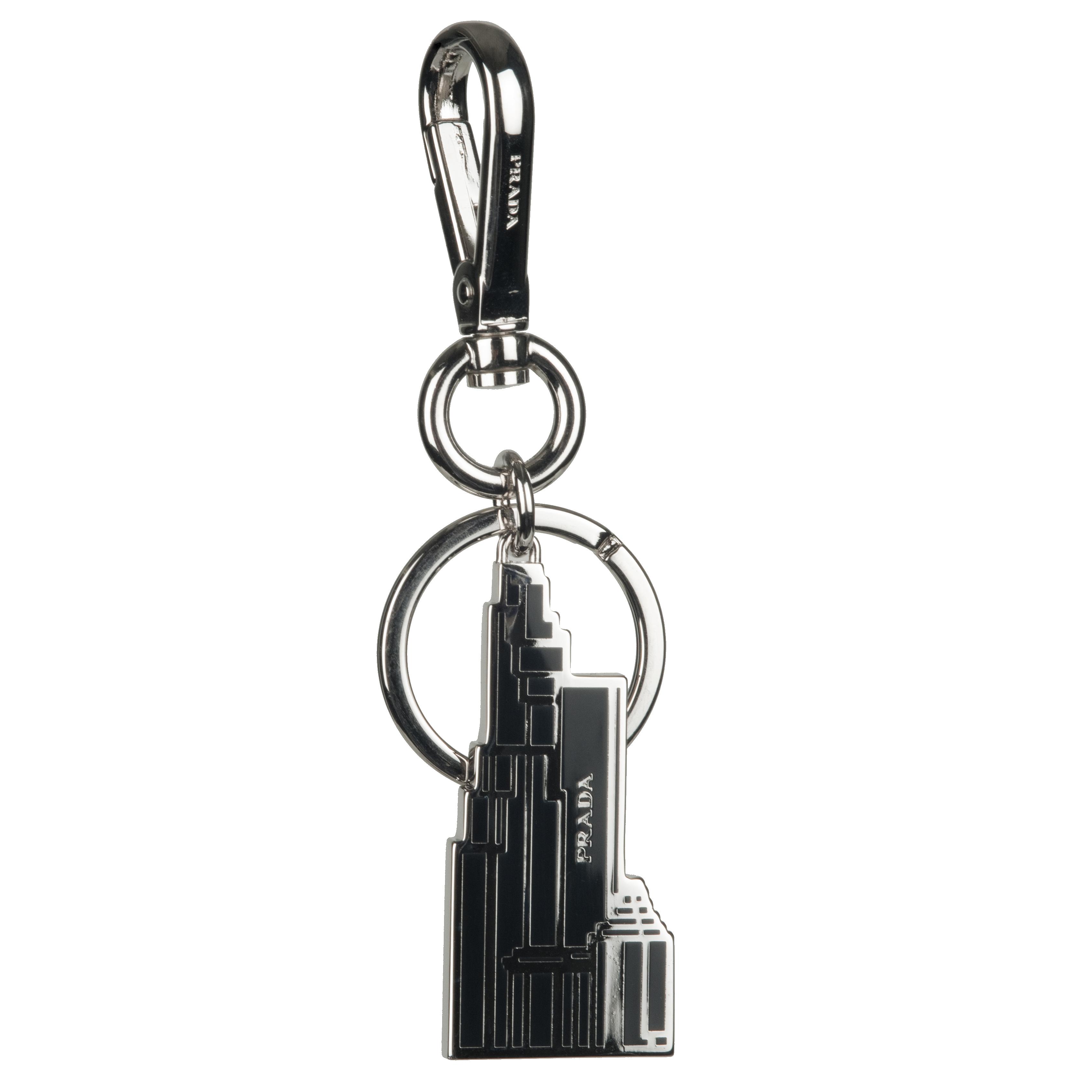 Prada Logo Cityscape Keyring