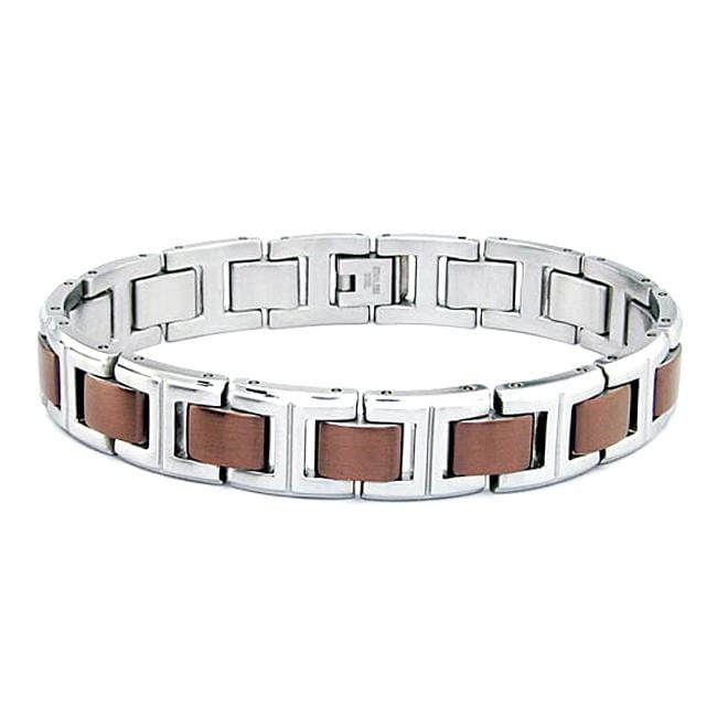 Stainless Steel Brown coated Link Bracelet