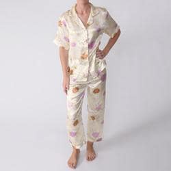 Happie Brand Womens 2 piece Satin Pajamas  