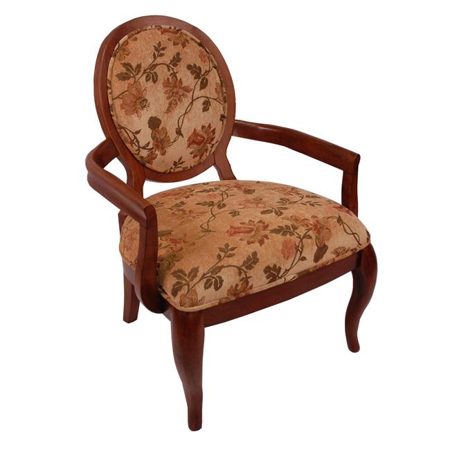 Elliot Beige/ Cherry Arm Chair