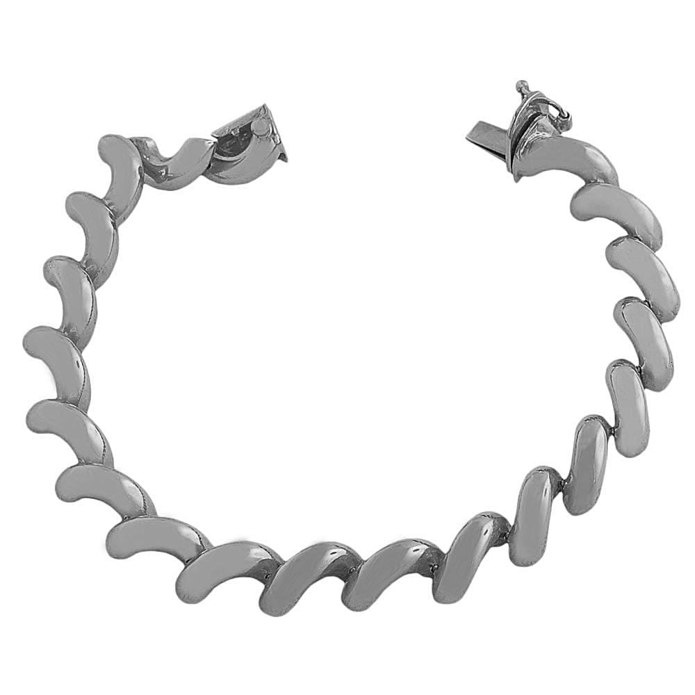 14k White Gold Polished San Marco Bracelet  