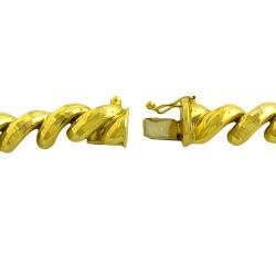 Fremada 14k Yellow Gold Diamond cut San Marco Bracelet