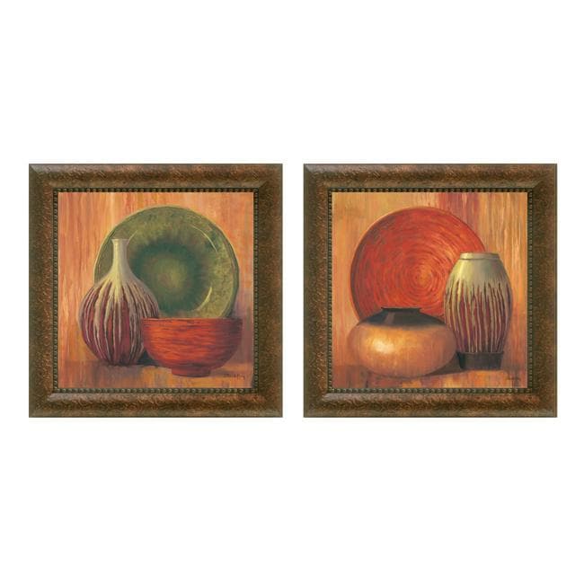 Jillian Jeffrey Ceramic Study Framed 2 piece Art Set  