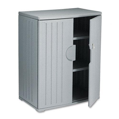   Officeworks Short Charcoal Office Storage Cabinet  