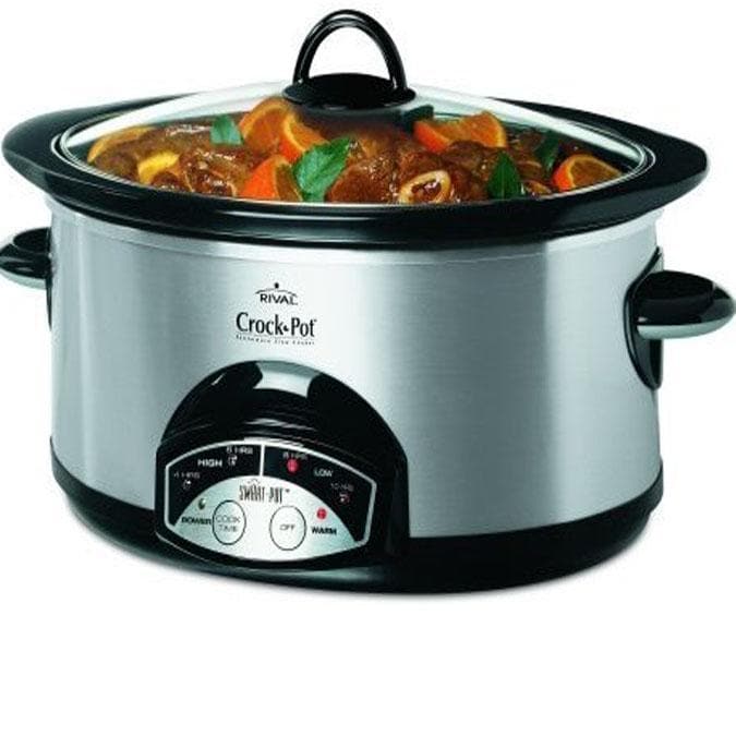 Rival 5.5qt Smart-Pot Programmable Crock Pot w/ 200 Recipes 