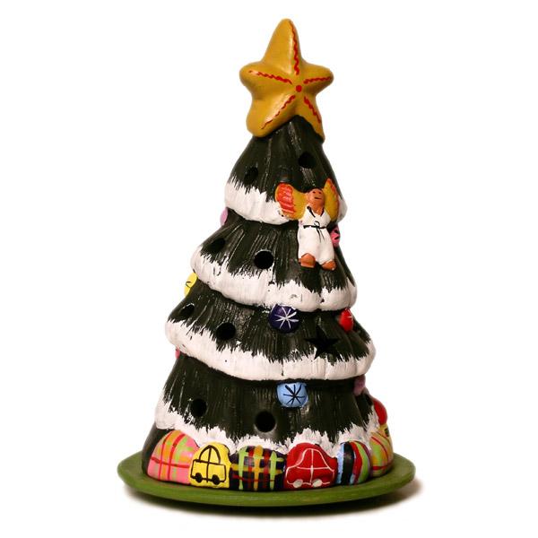 Clay Christmas Tree Luminary (Peru)  