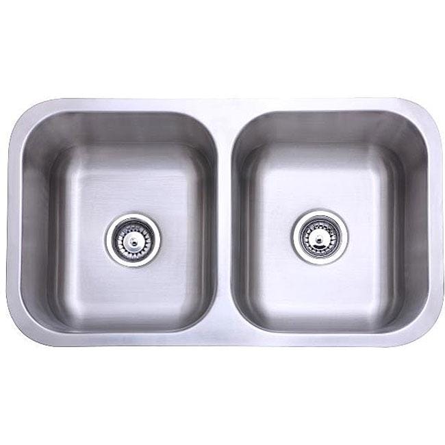 Stainless Steel 31 inch Undermount Double Bowl Kitchen Sink
