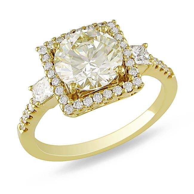 Miadora 18k Gold 2 1/2ct TDW Certified Diamond Ring (G H, SI1 SI2