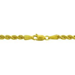 Fremada 14k Yellow Gold Rope Chain Necklace
