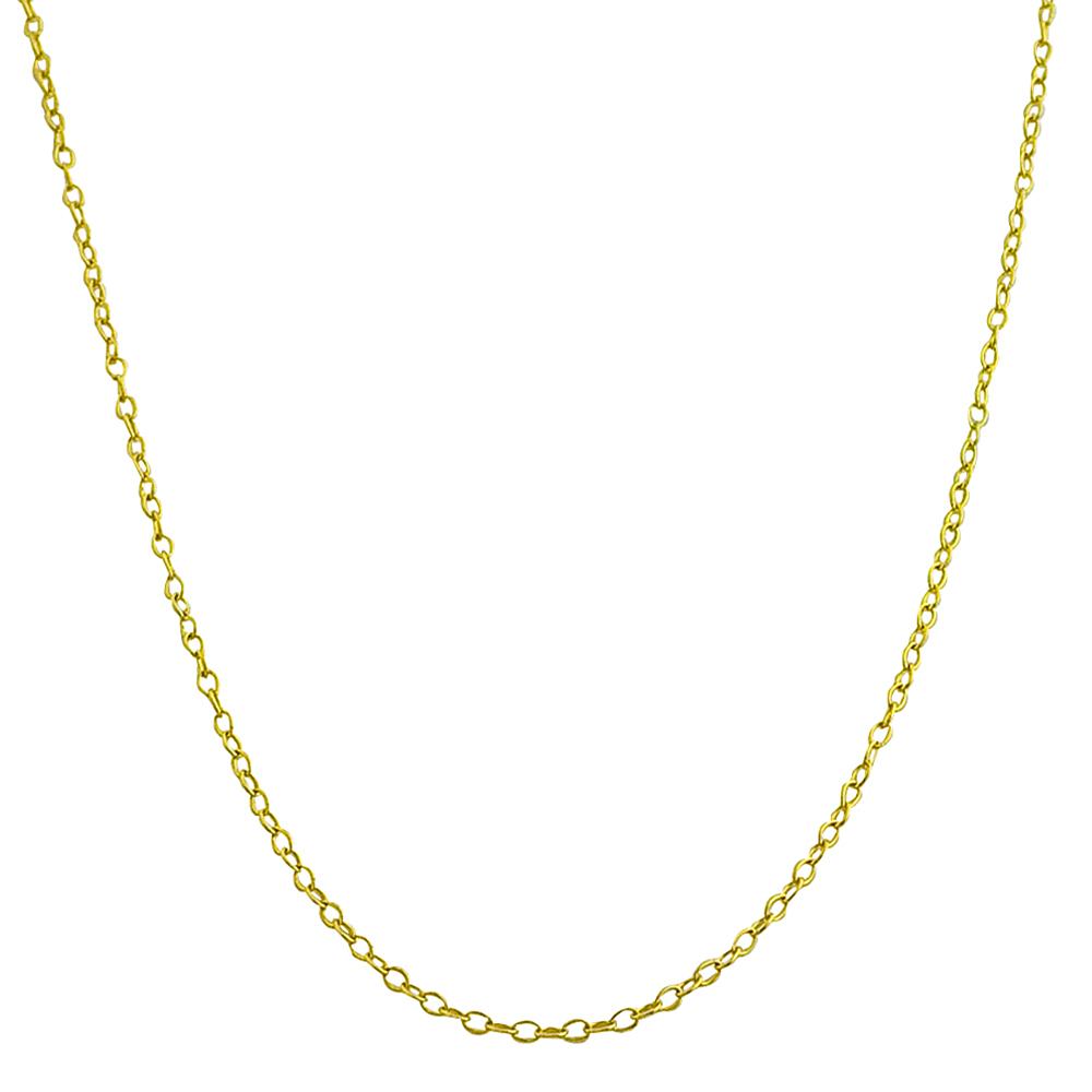 14k Yellow Gold 18 inch Cable Chain Necklace  