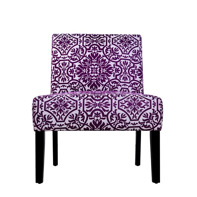 Niles Purple and White Vista Armless Chair  